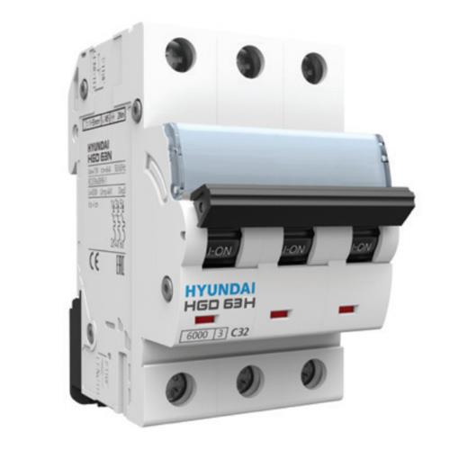 MCB HYUNDAI 3P 25A 10kA ( HGD63H )